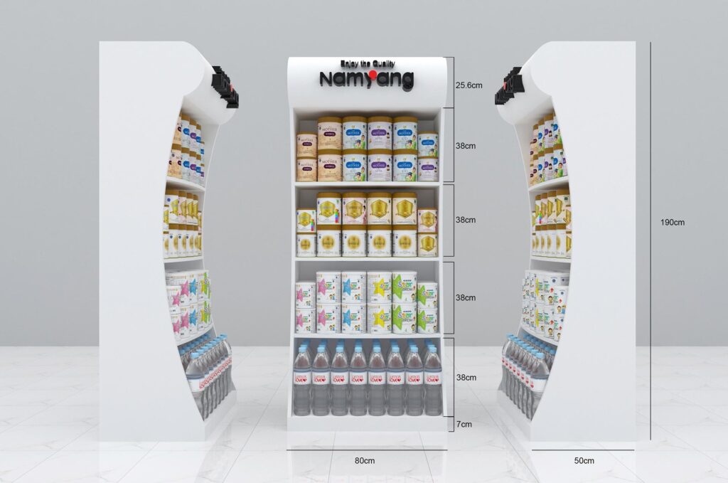 thiết kế quầy kệ trưng bày